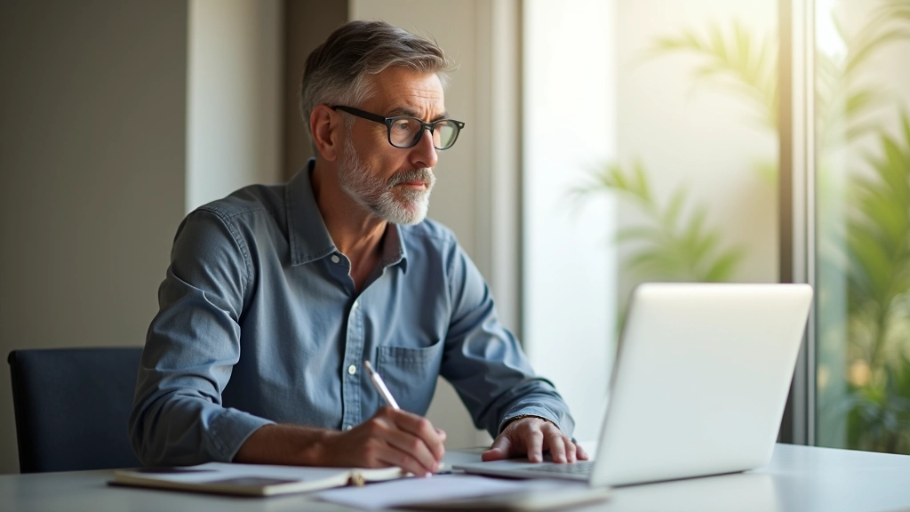 Pessoa a escrever objetivos e planos num caderno, focada no progresso