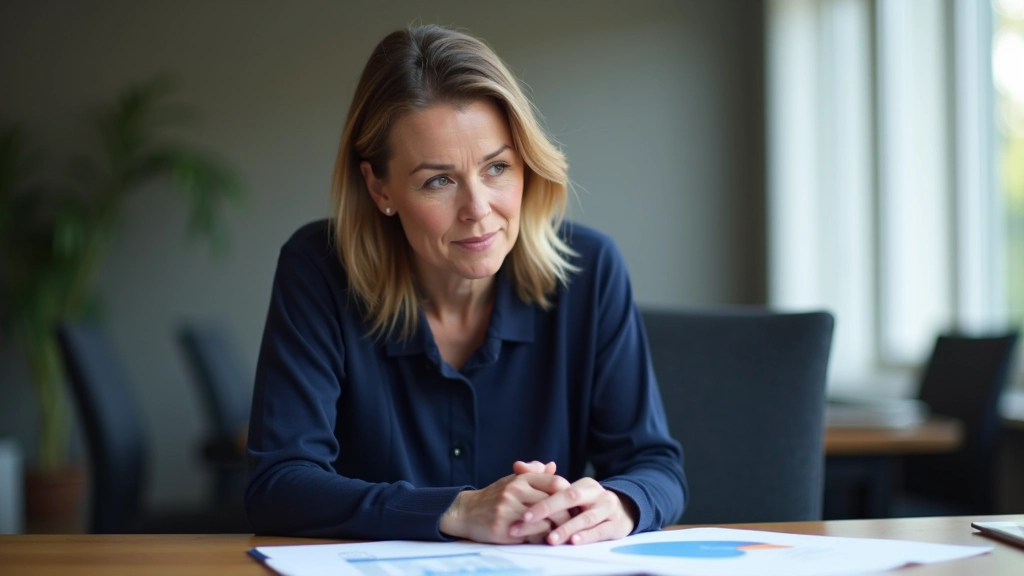 Pessoa analisando documentos com gráficos e anotações sobre identidade profissional